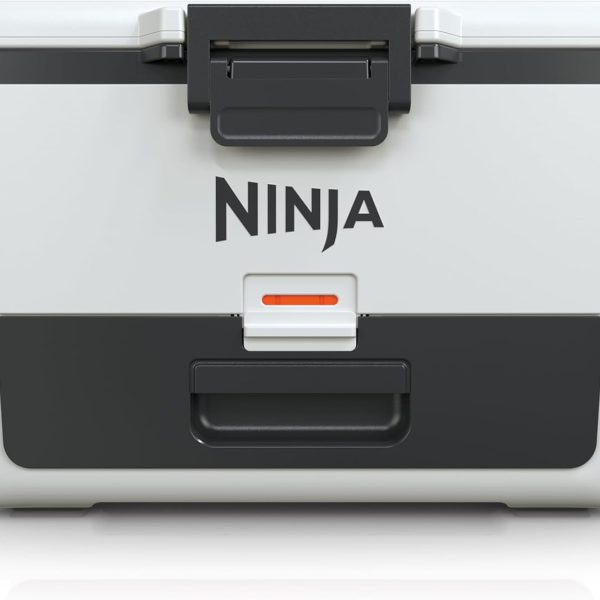 Ninja FB151WH FrostVault 50qt Hard Cooler with Dry Zone, Integrated Fridge-Temp Dry Storage Drawer, Premium Heavy-Duty Insulated Cooler, Keeps Ice for Days